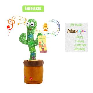 Jucarie Interactiva de Plus Cactus Dansator cu USB