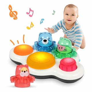 Jucarii Montessori pentru copii 1-2 ani ,       Jucarie senzoriala muzicala cu lumina si sunete