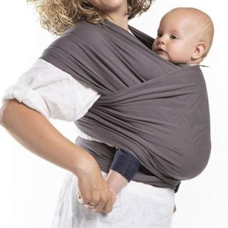 Marsupiu Elastic pentru Bebelusi Gri - Wrap Ergonomic