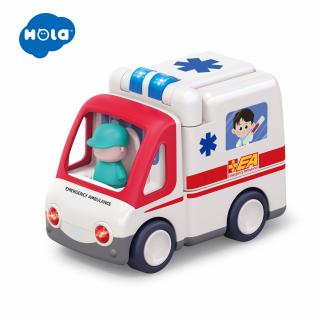 Masinuta de Salvare cu Lumini si Sunete - Ambulanta Hola Toys