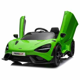 Masinuta electrica McLaren 765LT Roti din spuma si Radiotelecomanda Verde 12V