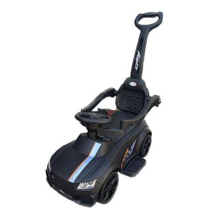 Masinuta Fara Pedale 3 in 1 cu Maner de Impins, Sunete Ride-On Negru