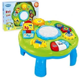 Masuta multifunctionala 2 in 1 Activitati Bebe Green Fun