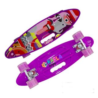 Penny Board Portabil cu Roti cu Lumina si desene