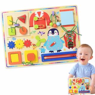 Placa de activitati Montessori pentru copii mici busy board