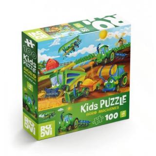 Puzzle 100 piese Masini agricole