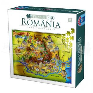 Puzzle 240 piese Romania D-toys