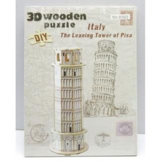 Puzzle 3D din lemn Turnul din Pisa din lemn