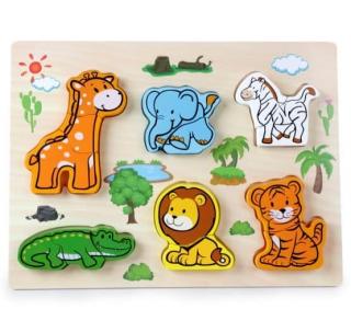 Puzzle Animale Jungla 3D  din 2 parti