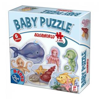 Puzzle baby ,       6 Animale Acvatice D-toys