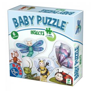 Puzzle baby ,       6 Insecte D-TOYS