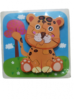 Puzzle Lemn 3D Montessori - Animale