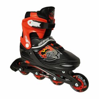 Role reglabile 38-41 Negru Rosu ,       ABEC 5 Roti Silicon 70 mm
