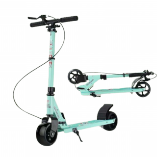 Scooter Trotineta Pliabila cu Lumina si Frana dubla 100 kg  Verde Menta