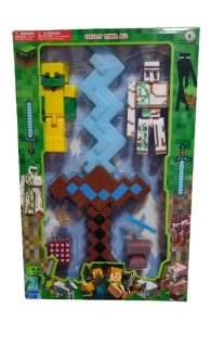 Set 2 Figurine Minecraft Sabie cu lumina si sunete