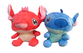 Set 2 Jucarii Plus Stitch Roz si Albastru Rosu desenele Lilo and Stitch