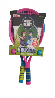 Set 2 Rachete de tenis cu 2 mingi pentru copii