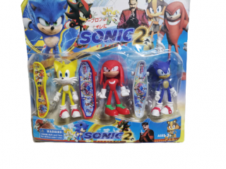 Set 3 Figurine Ariciul Sonic The Hedgehog 2 Sonic Tails Knuckles dr Robotik