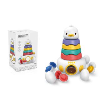 Set 3 in 1 Oua de Rata - Joc Montessori de Potrivire si Sortare pentru Bebelusi