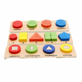 Set 3 Puzzle Forme Geometrice din Lemn Montessori ,       Joc Educativ si Interactiv