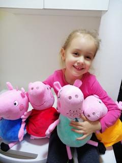 Set 4 Jucarii de Plus Purcelusa Peppa Pig