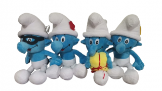 Set 4 Jucarii Mascote din plus desene animate Strumfi