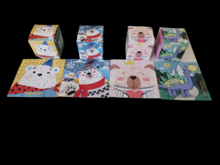 Set 4 mini puzzle educative 96 de piese