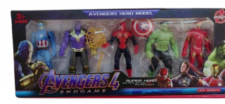 Set 5 Figurine cu IronMan Spiderman Hulk Capitanul America Thanos