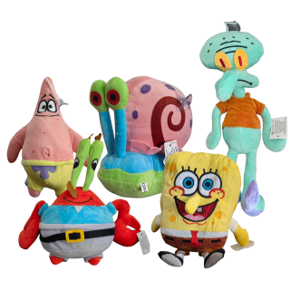 Set 5 jucarii de plus Sponge Bob