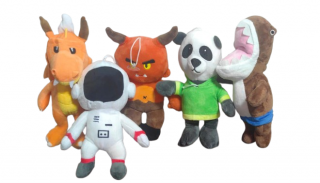 Set 5 Jucarii Mascote din plus desene animate Stumble Guys