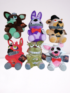 Set 6 Jucarii de Plus Fnaf - Mascote din Plus Five Nights at Freddy s 25 cm