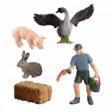 Set de figurine Ferma- fermierul si animalele domestice