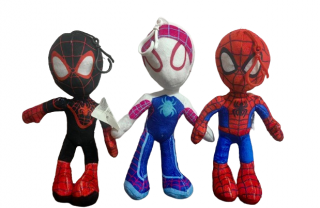 Set Jucarii din Plus Spidey si Prietenii Uimitori ,       Peter Parker, Gwen Stacy, Miles Morales, 35 cm