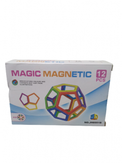 Set Magnetic Constructie 3D STEM Magic Magnetic 12 piese