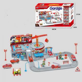 Set Parcare cu Masini Pompieri ,       50 de Piese