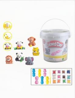 Set Plastilina Colored Clay - 12 Culori si 6 Forme