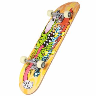 Skateboard PVC, 78,5 cm, Aluminiu, model Monster Skater portocaliu