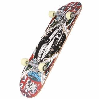 Skateboard PVC, 78,5 cm, Aluminiu, model retro Cars