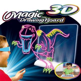 Tabla de desen 3d Magic Drawing Dinozauri cu ochelari