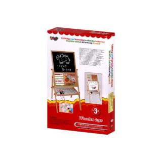 Tabla Magnetica Lemn Reglabila 2 in 1 ,       Abac, Ceas, Litere, Cifre, Tangram