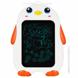 Tableta GRafica de desen si scris Lcd Pinguin Alb Portocaliu