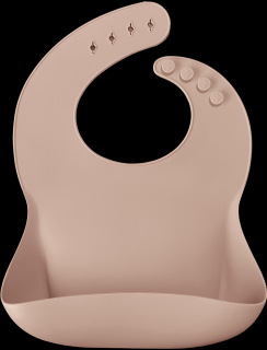 Baveta Basic Bib Minikoioi, 100% Premium Silicone ,   Bubble Beige