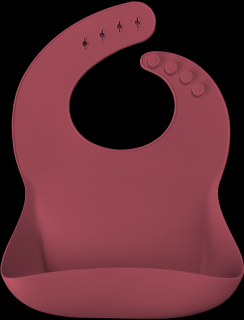 Baveta Basic Bib Minikoioi, 100% Premium Silicone ,   Velvet Rose