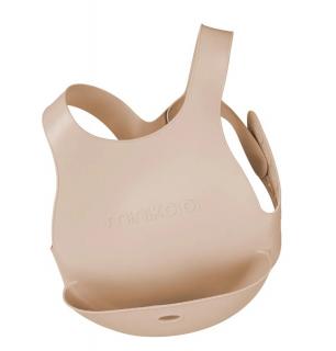 Baveta Flexi Bib Minikoioi, 100% Premium Silicone ,   Bubble Beige