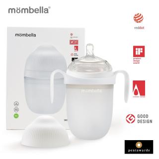 Biberon Anticolici Mombella Breast-Like, 300ml, Tetina 360A, sA   XL Flux Consistent, 100% Silicon, Ivory