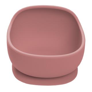 Bol din silicon cu ventuza, AppeKids, Classic - Old Rose