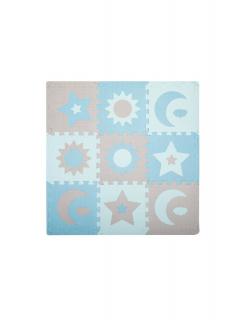 Covoras de joaca puzzle 93x93 cm Momi, Nebe - Blue