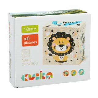 Jucarie din lemn, Cubika, Puzzle din lemn   Jungla
