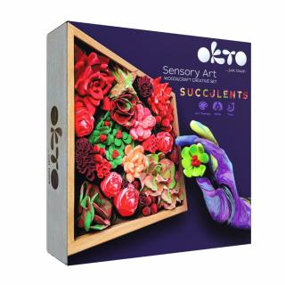 Set creatie Wood  Craft - Succulents, 21 21cm - Passion