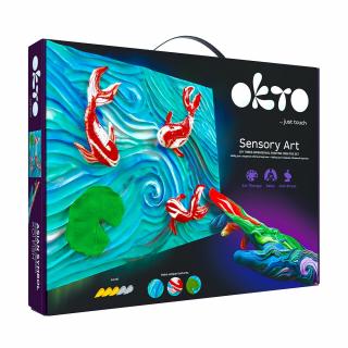 Set pictura 3D cu argila usoara, 30 40cm - Fishes